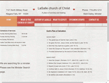 Tablet Screenshot of lasallechurchofchrist.org
